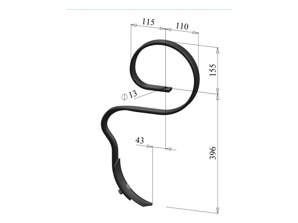 Spring tines with share for universal use