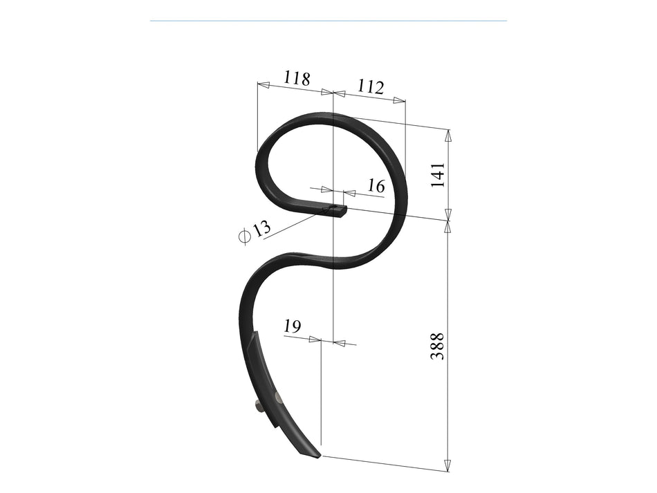 Spring tines with share for universal use