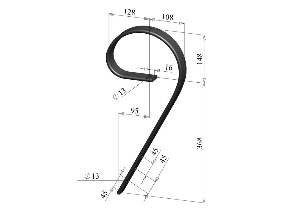 Drag tines for universal