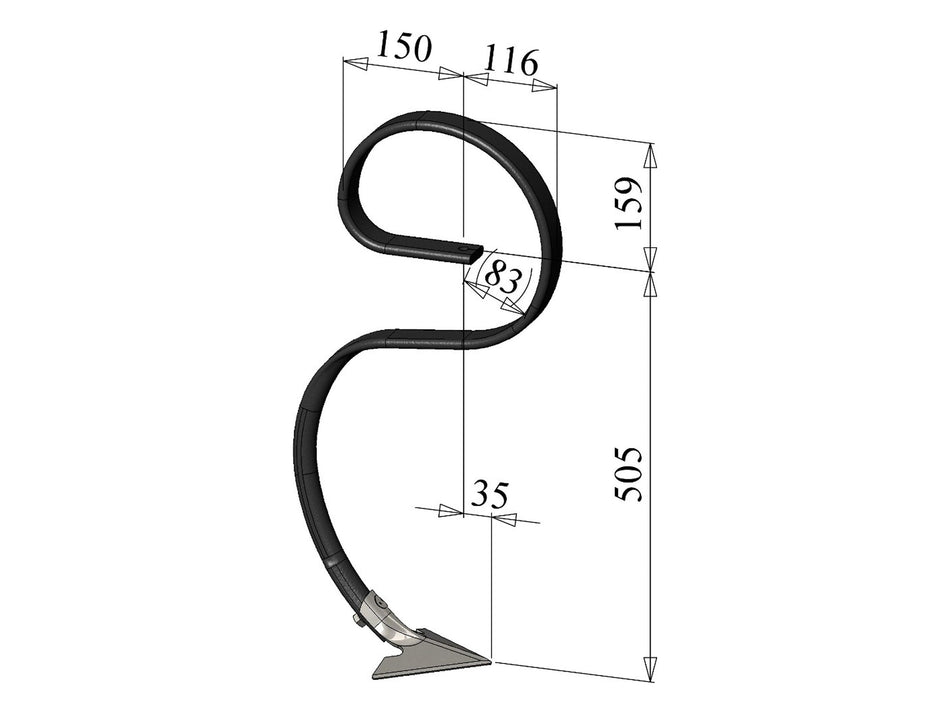Spring tines with share for universal use