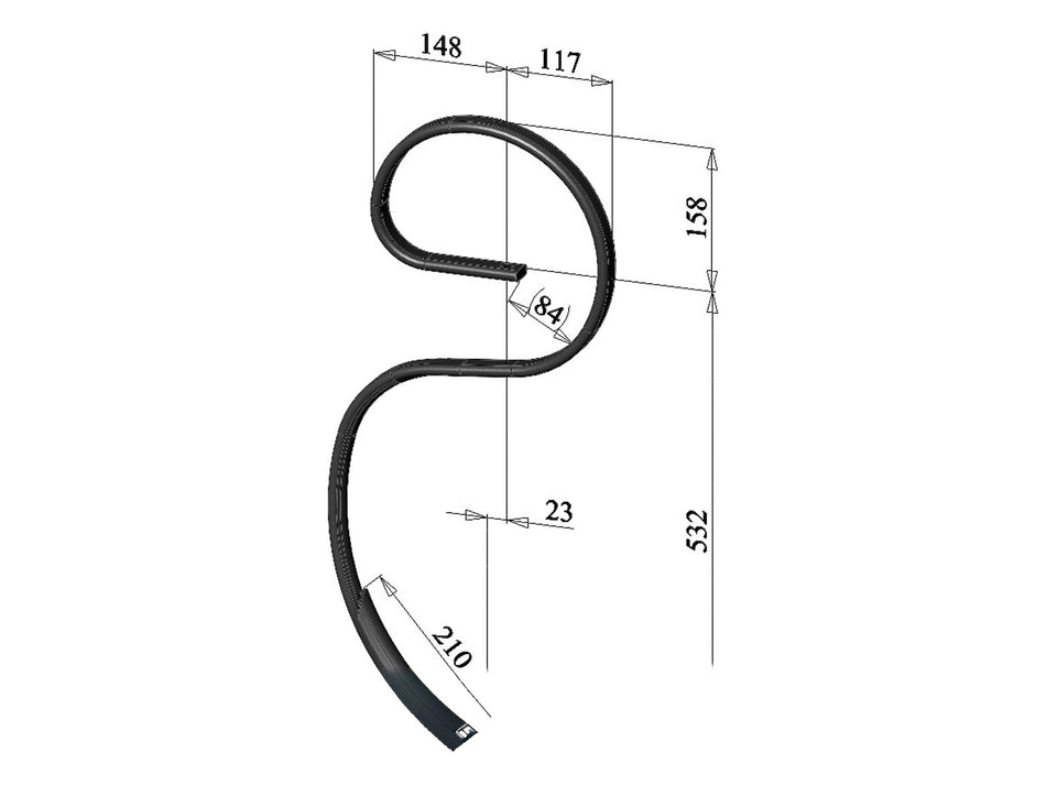 Spring tines with share for universal use