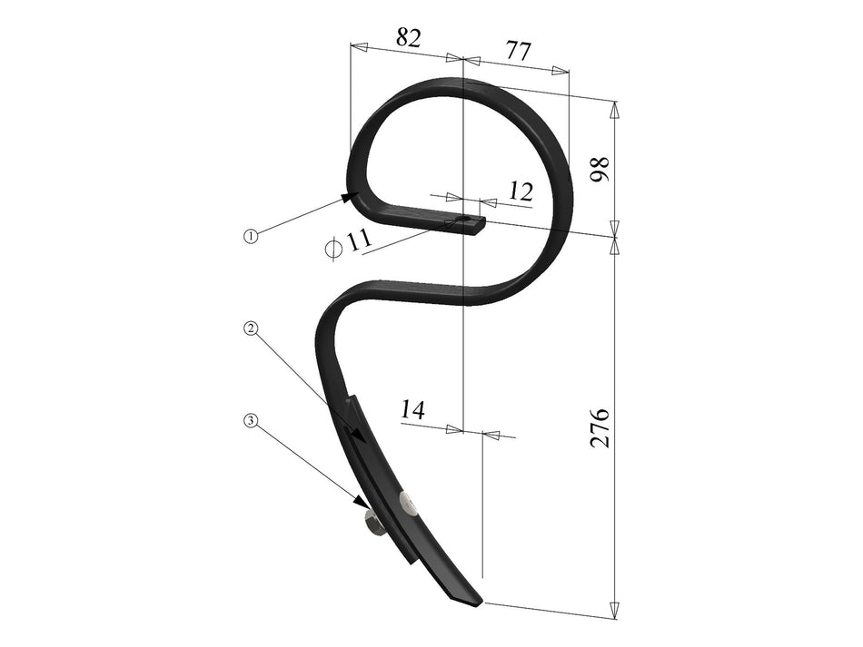 Gareegg tines with share for universal use