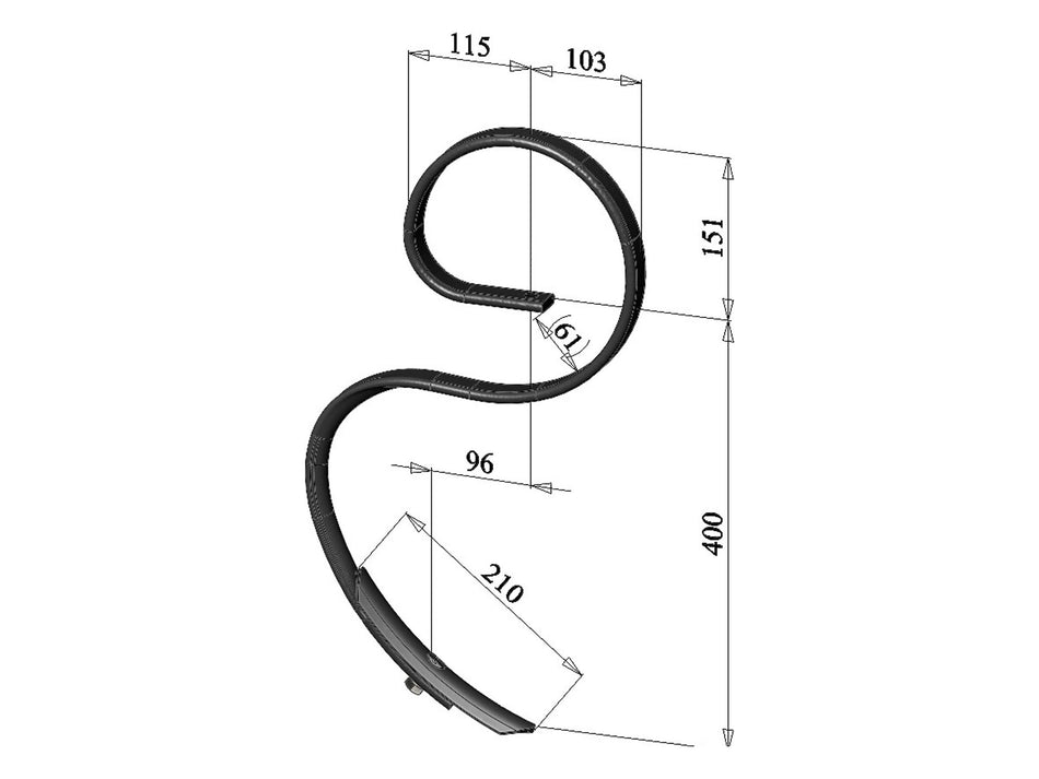 Spring tines with share for universal use