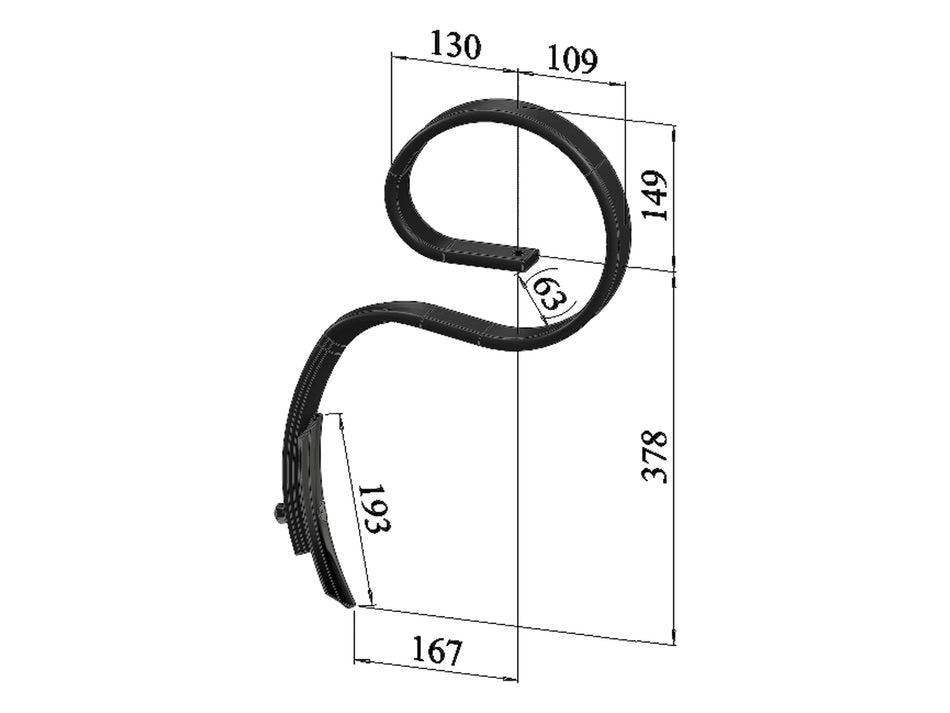 Spring tines with share for universal use