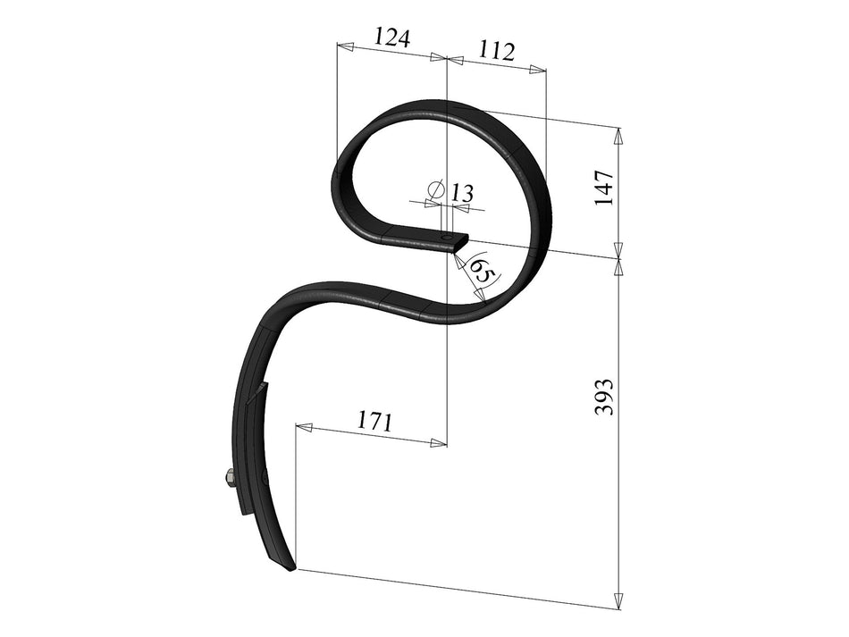 Spring tines with share for universal use