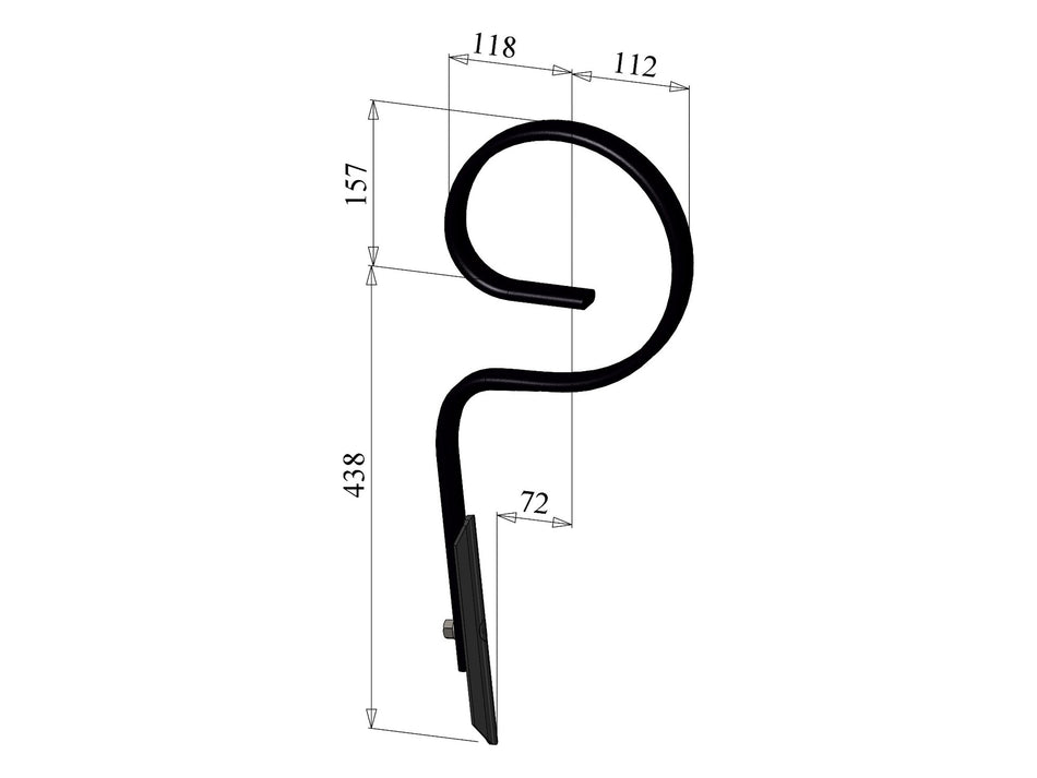 Spring tines with share for universal use