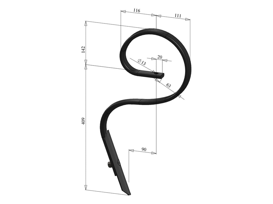 Spring tines with share for universal use