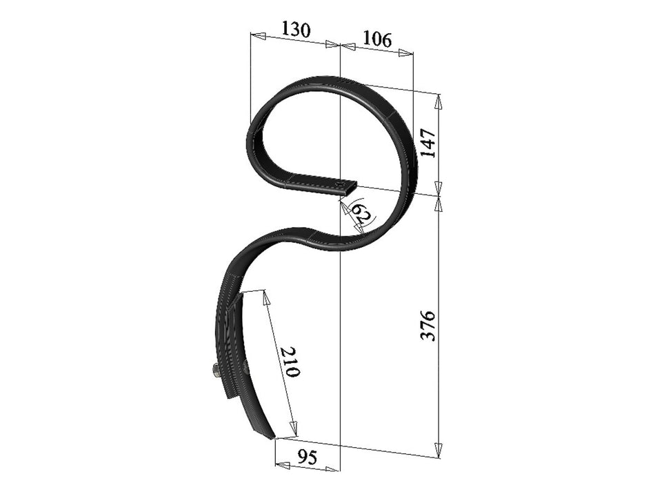 Spring tines with share for universal use