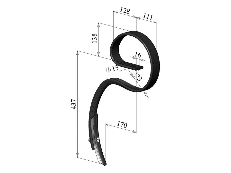 Spring tines with share for universal use