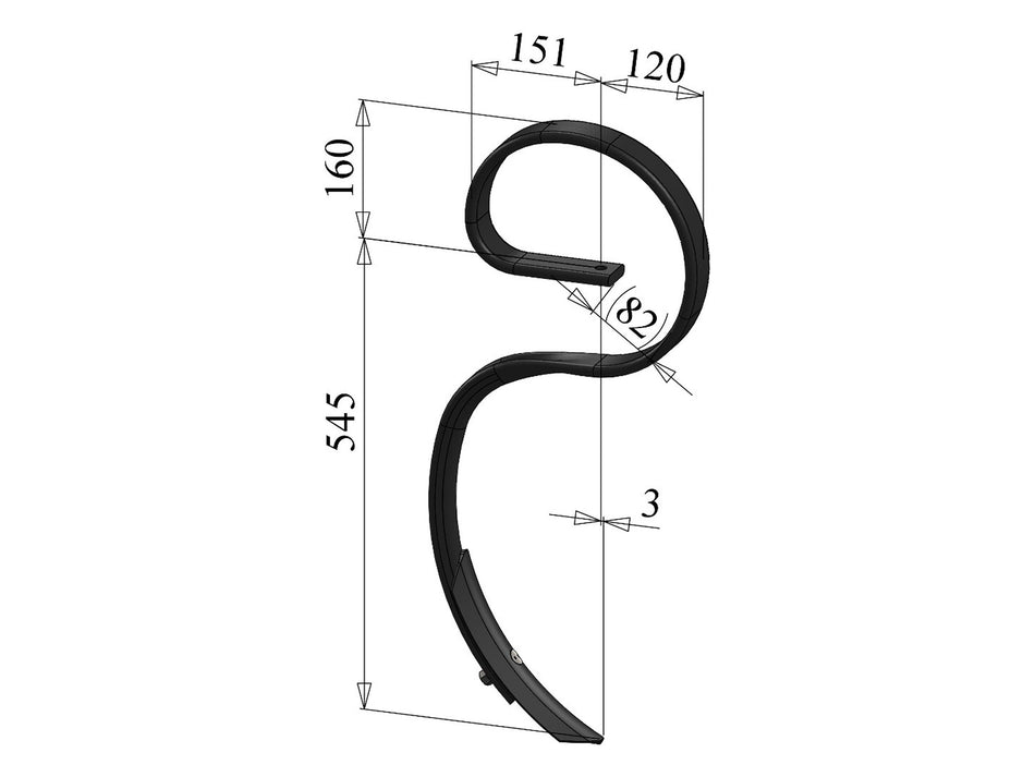 Spring tines with share for universal use