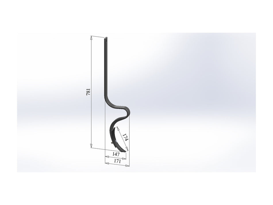 Track loosening tines with share for universal use