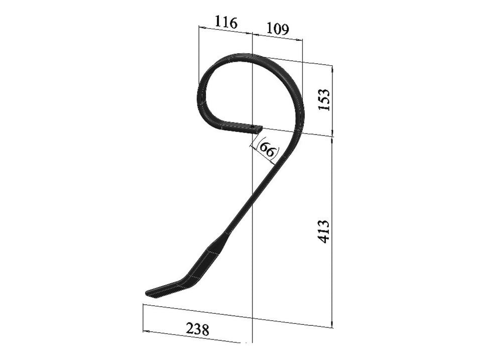 Drag tines for universal | left