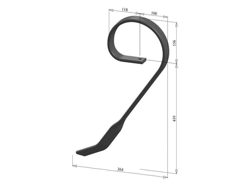Drag tines for universal | left