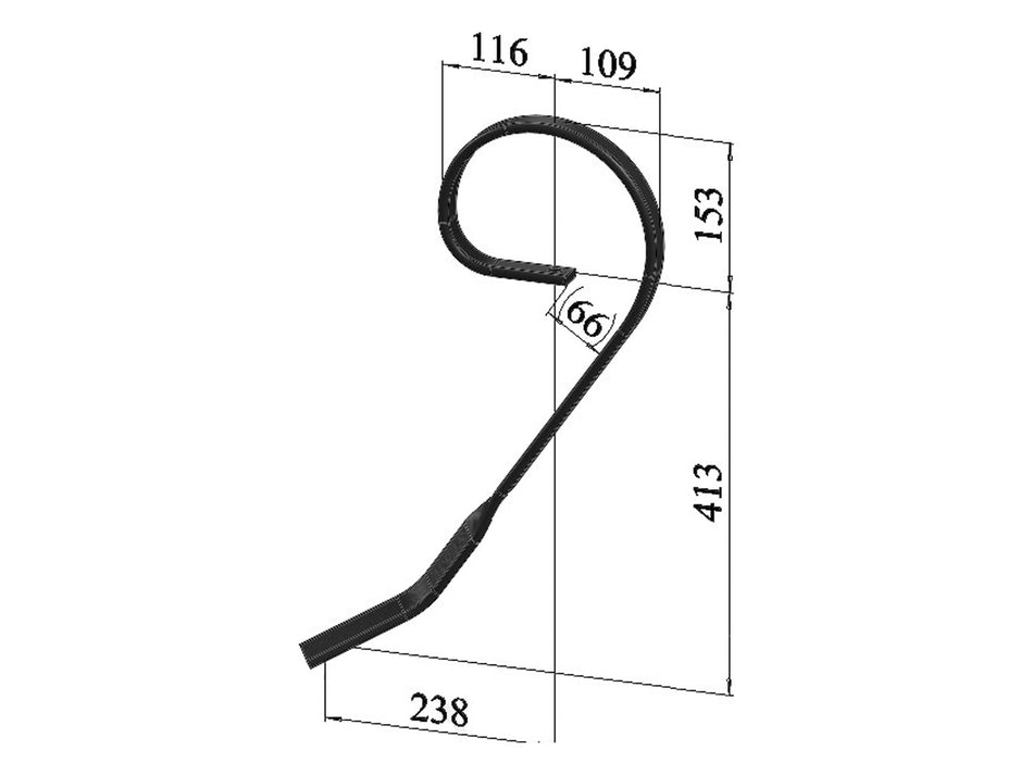 Drag tines for universal | right