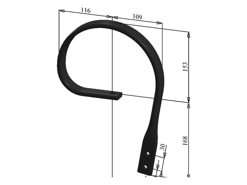 Tine spring for universal use | twisted