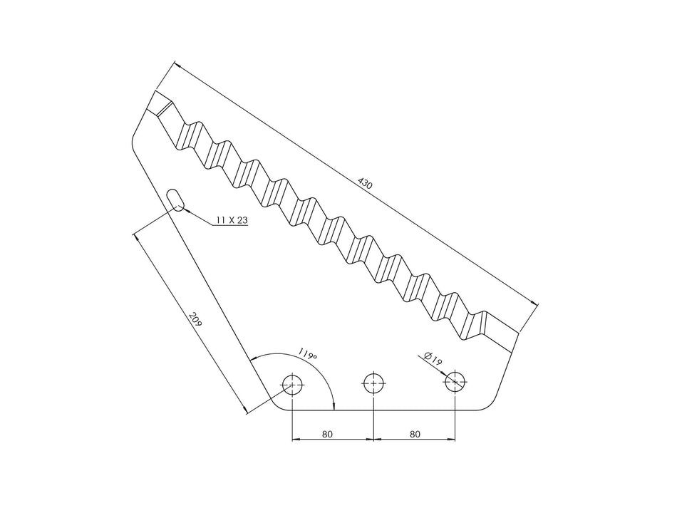Feed mixer wagon knife for universal use