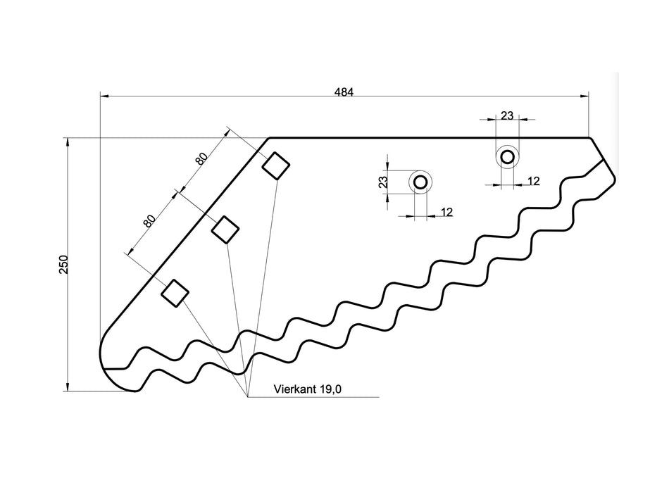 Feed mixer wagon knives for Faresin