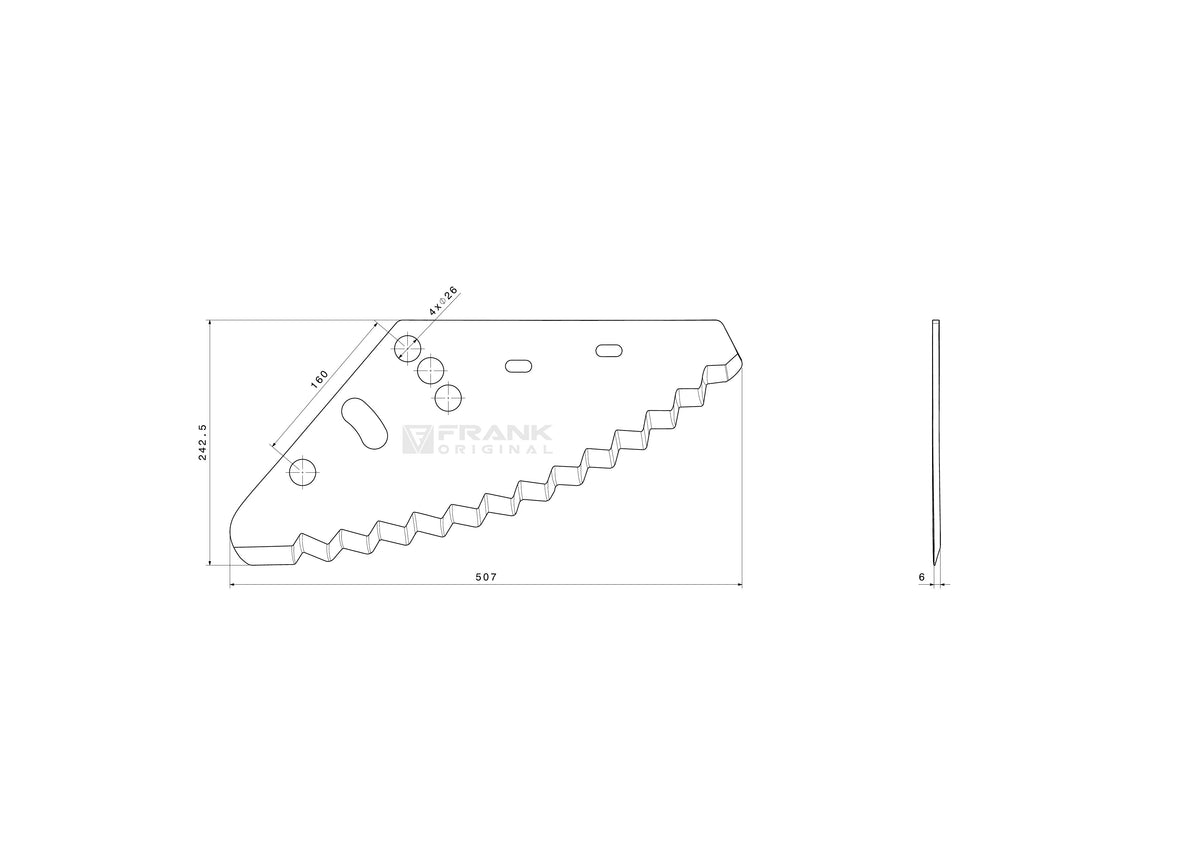 Futtermischwagenmesser für HI Spec