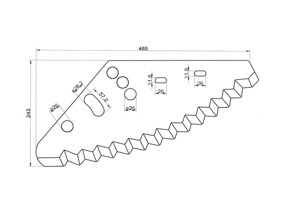 Feed mixer wagon knives for HI Spec
