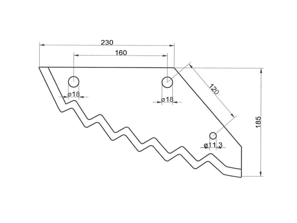 Feed mixer wagon knives for JF-Stoll
