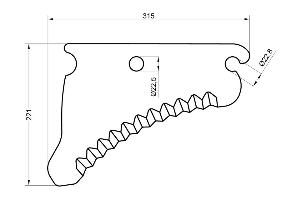 Baler knife for John Deere