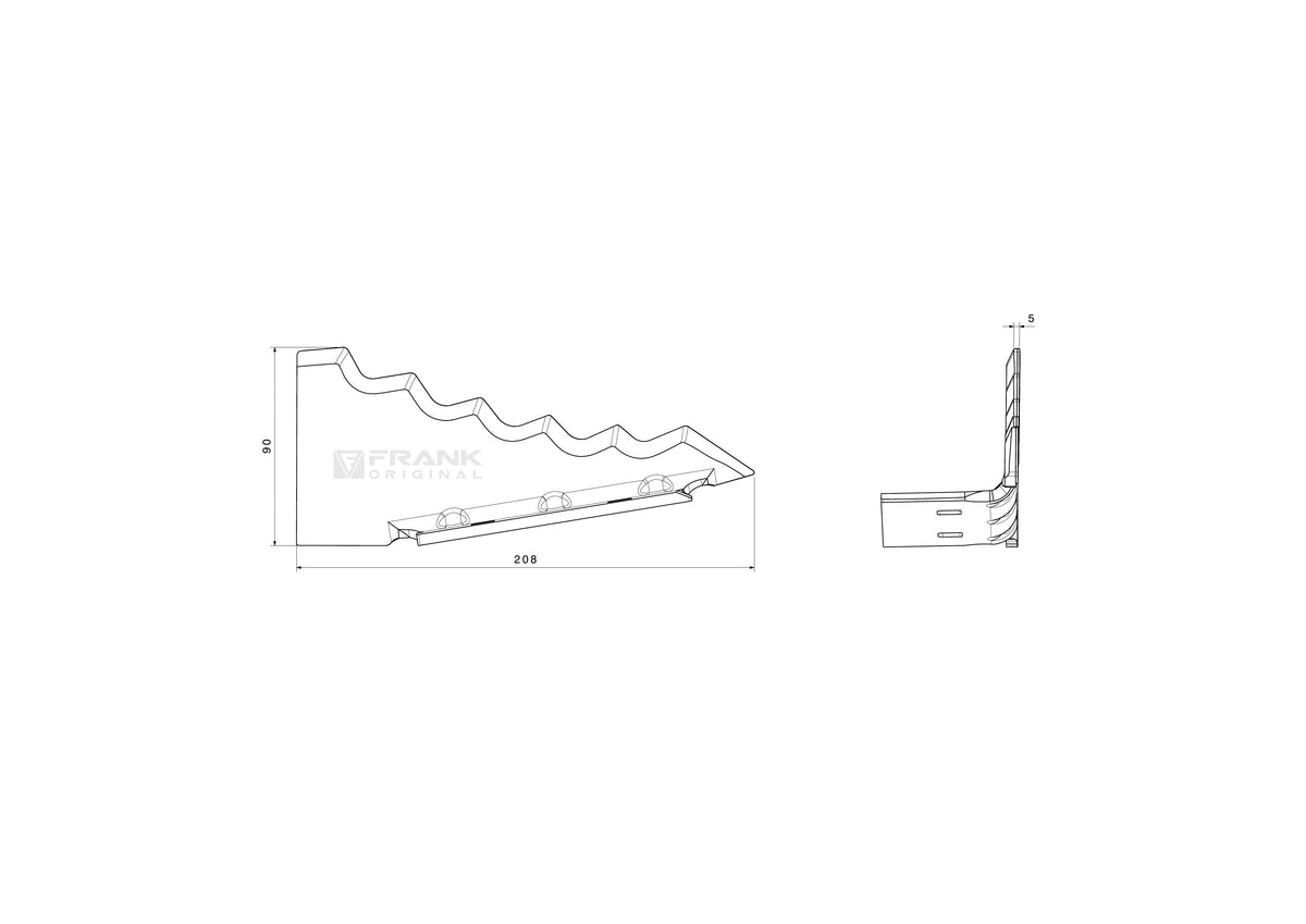 Futtermischwagenmesser für Keenan | PTA | rechts