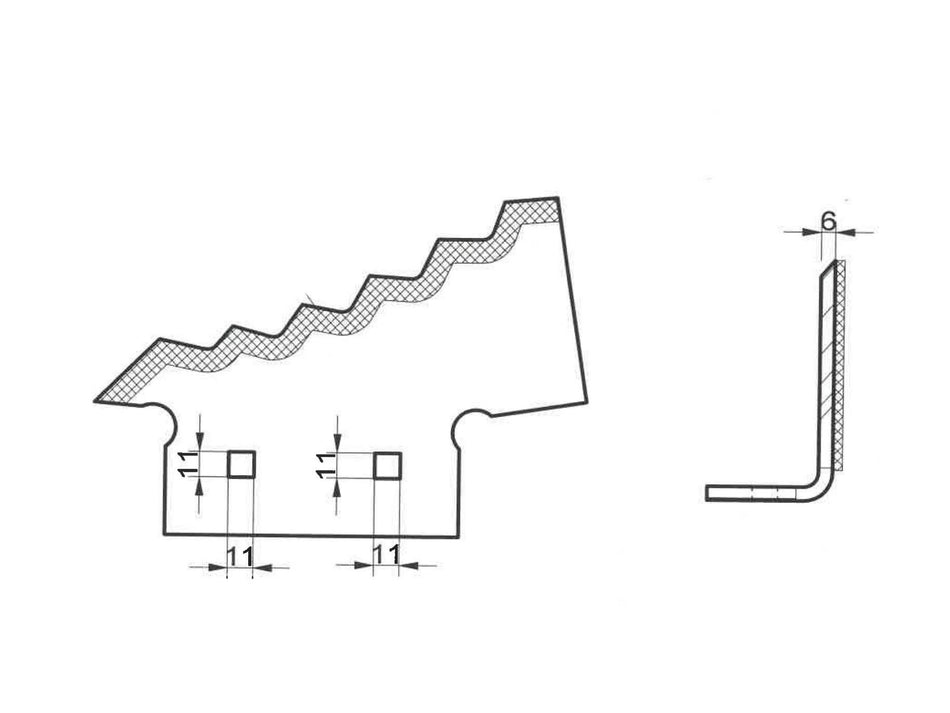 Feed mixer wagon knife for Keenan | PTA | right