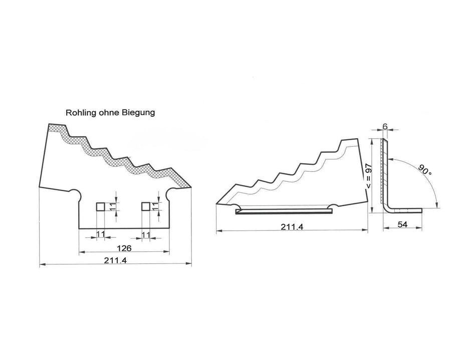 Keenan feed mixer knife | PTA | left