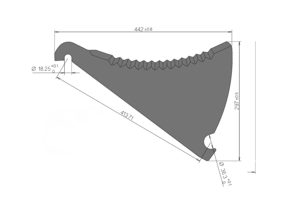Forage wagon knives for Kemper