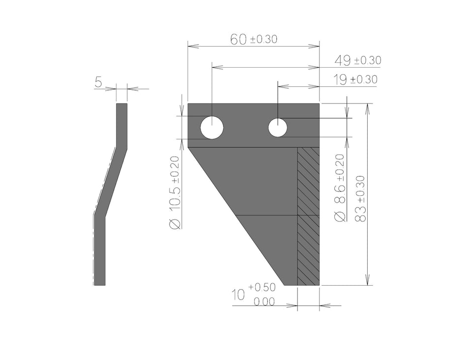 Snowplow for John Deere | PTA | right