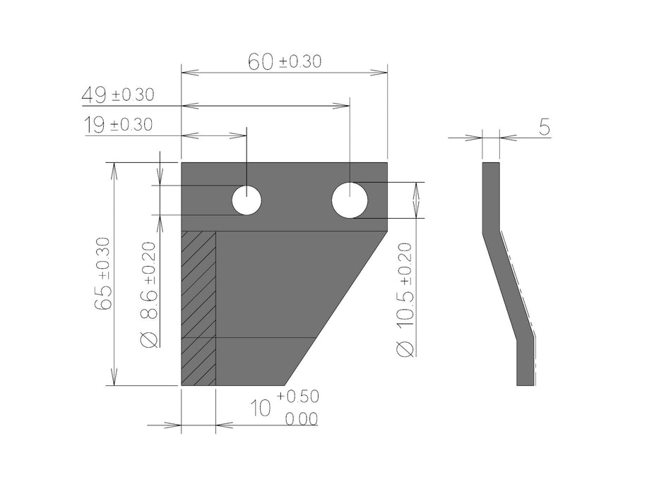 Snowplow for John Deere | PTA | left