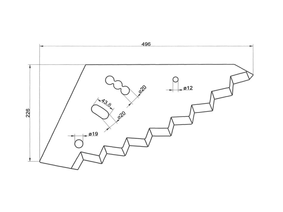 Feed mixer wagon knives for Siloking Mayer