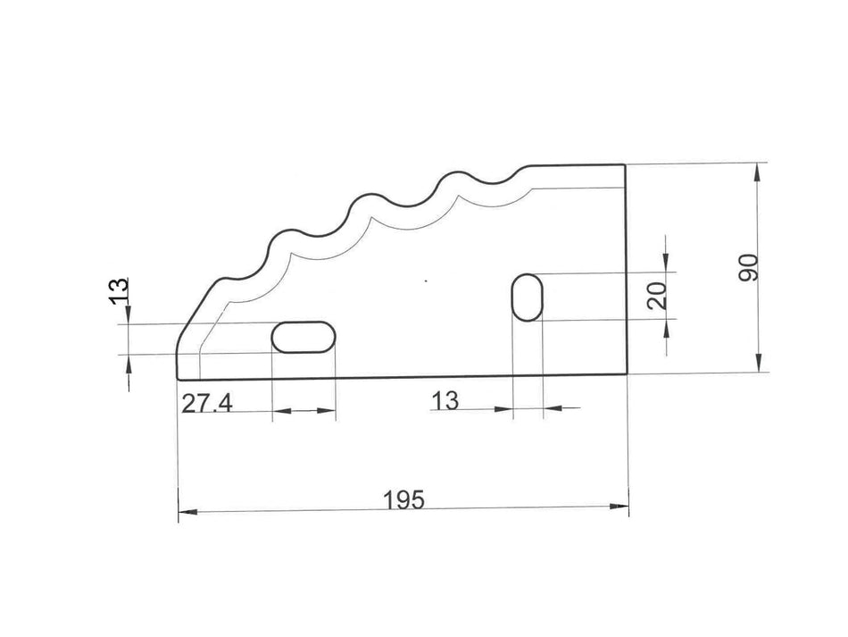 Feed mixer wagon knife for Peecon | right