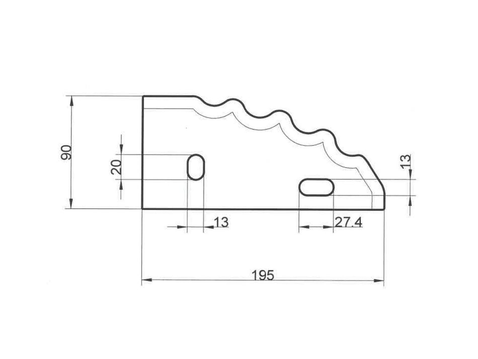 Feed mixer wagon knife for Peecon | left