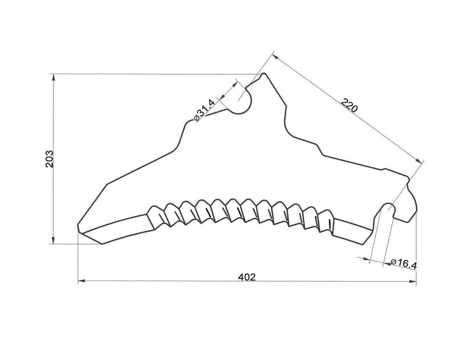 Forage wagon knives for Pöttinger