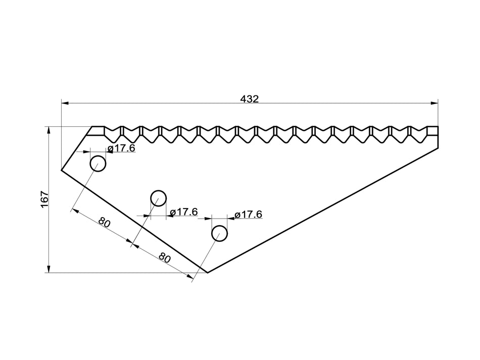 Feed mixer wagon knife for universal use