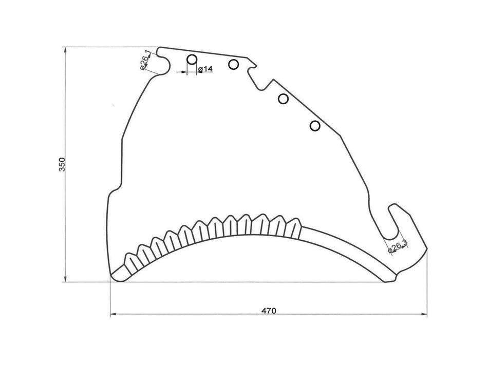 Loading wagon knife for Strautmann