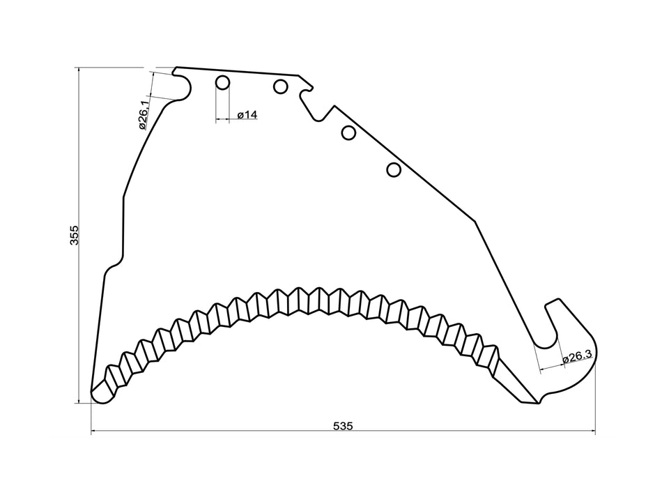 Loading wagon knife for Strautmann