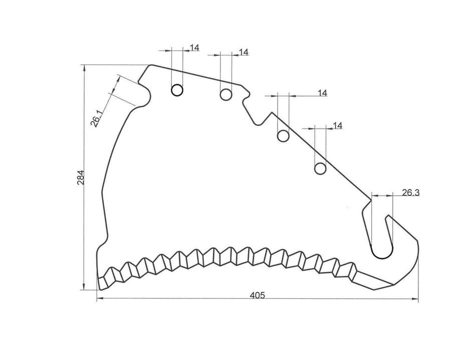 Loading wagon knife for Strautmann