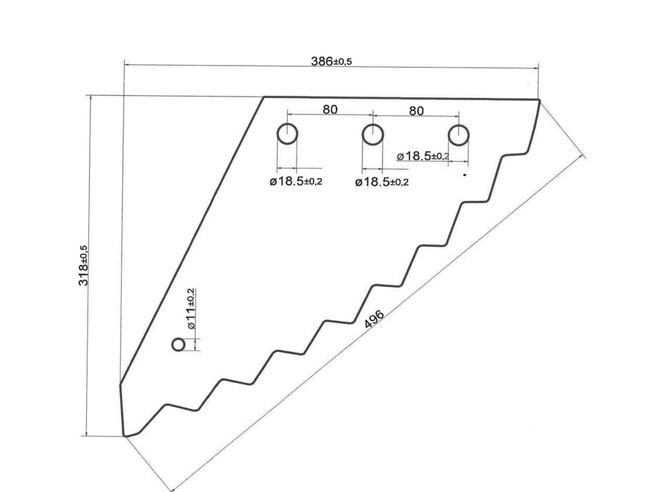 Feed mixer wagon knives for Strautmann