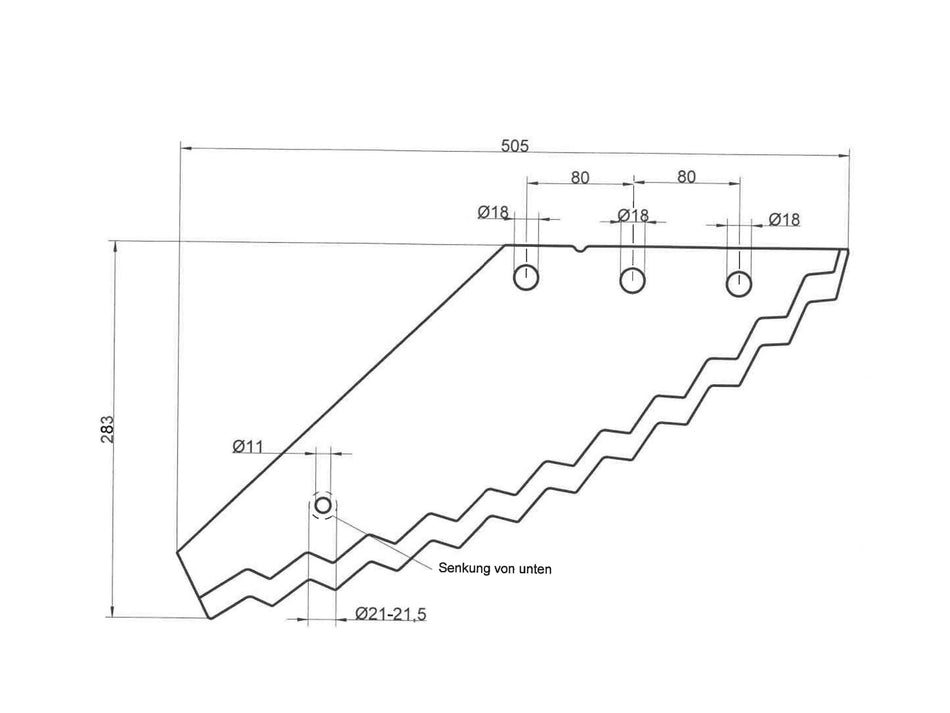 Feed mixer wagon knives for Strautmann
