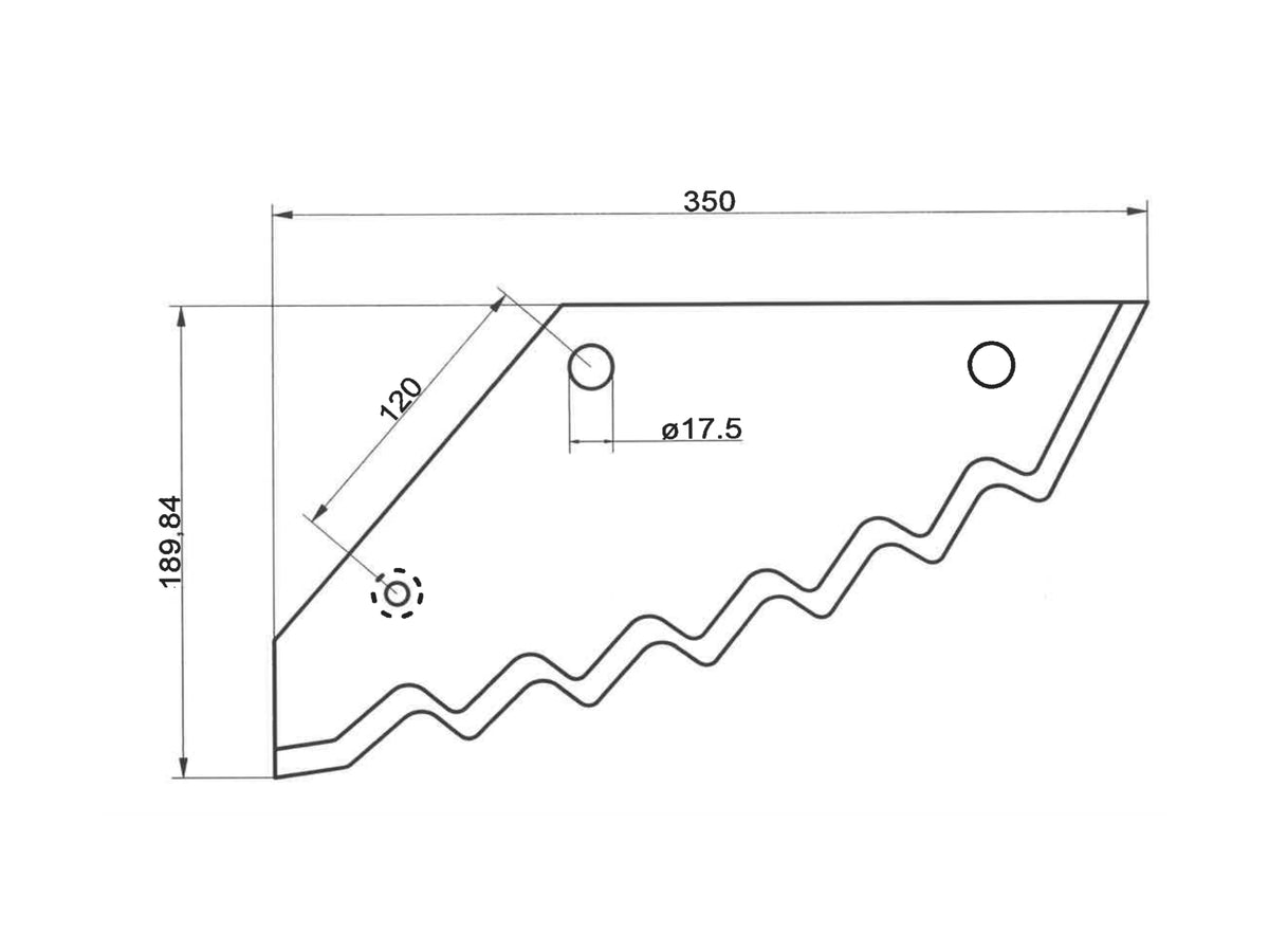 Futtermischwagenmesser 8mm - passend zu Trioliet 31841 / 44099 / 05818 Futtermischwagenmesser 8mm - passend zu Trioliet 31841 / 44099 / 05818
