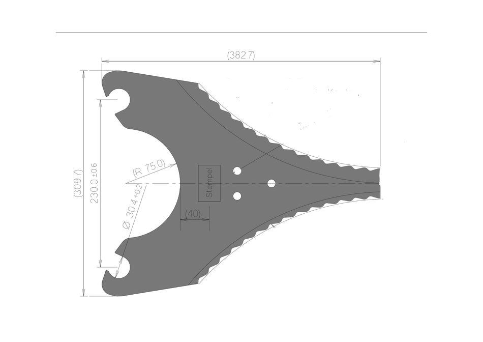 Forage wagon knife for Strautmann
