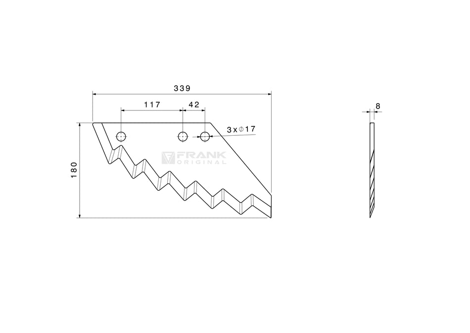 Feed mixer wagon knives for Kuhn