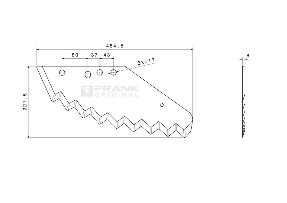 Feed mixer wagon knives for Kuhn
