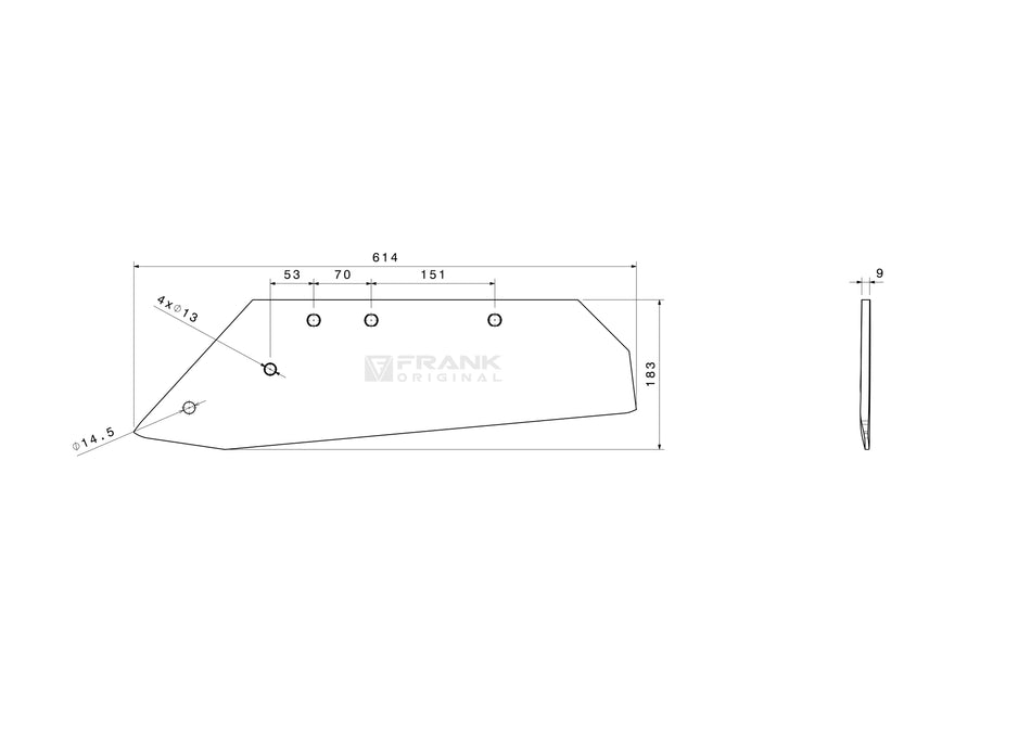 Changeable tip cutter for Pöttinger | left