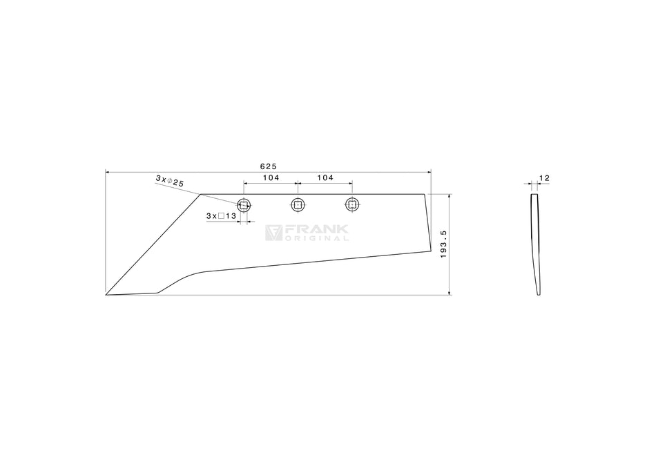 Schnabelchar for Lemken | left