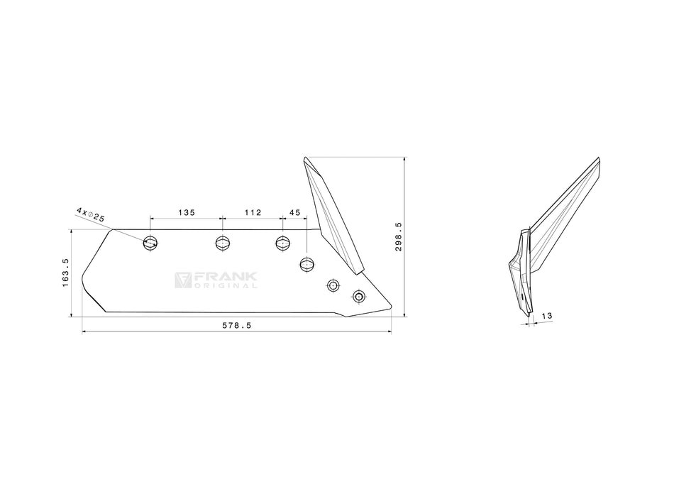 Share for revesible point for Kuhn | 14" | right