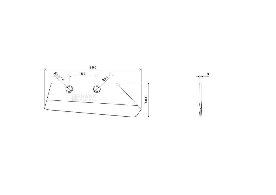 Fertilizer injector share for Kuhn | right