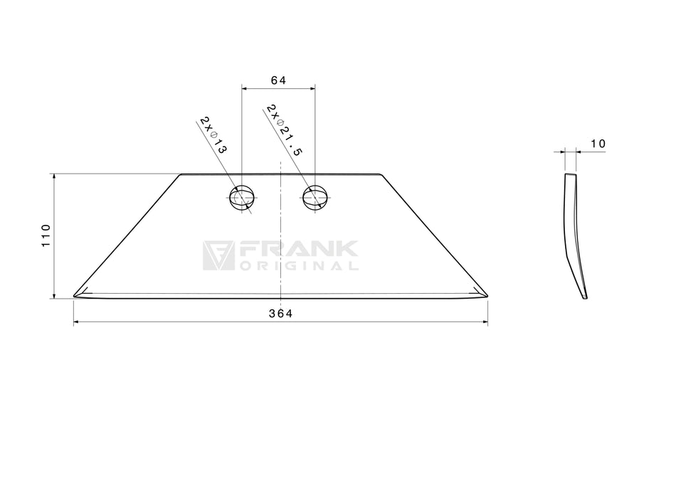 Fertilizer injector share for Kuhn | R/L
